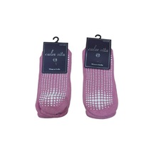 2'li Set Tabanı Silikonlu Plates & Yoga Kadın Çorap-pembe