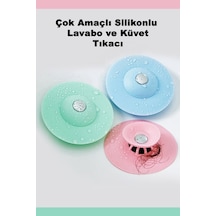 Lasili Çok Amaçlı Banyo Küvet Ve Mutfak Lavabo Gider Delik Tıkacı Yuvarlak Kaliteli Silikon Süzgeç S Diğer
