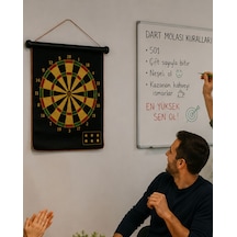 Aile Ve Arkadaş Oyunları İçin Manyetik Dart Tahtası 6 Ok Dahil