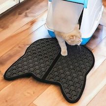 Kedi Kumu Paspası Kedi Tuvalet Önü Paspası Elekli Paspas Tuvaleti Mama Kum Halısı Yıkanabilir 50x50