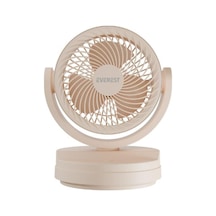 Everest Efn-509 Krem- Kahve 7 İnç 3 Kademeli 2100 Rpm Hız Duvar Tıpı Ve Masaüstü Usb Fan