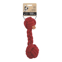 M-pets Coto Red Duo Ball Örgü Köpek Oyuncağı 28 Cm 244-50015.01