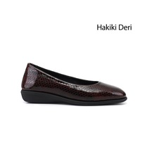 Gönderir Gönderi R Kadın Bordo Krako Dolgu Taban Hakiki Deri Comfort Ayakkabı Gdza13424376