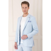Efor Comfort Fit Çift Yırtmaç Balıksırtı Dokuma Pamuk Casual Mavi Ceket C 672 Mavi Efor Comfort Fit Çift Yırtmaç Balıksırtı Dokuma Pamuk Casual Mavi Ceket C 672 Mavi