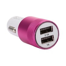 Space Çakmak Soketi Çift Usb'Li-Pembe / Icca84-3 556657645