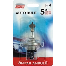 Autokit Oto Halojen Ampul H4 12v 60/55w 43t Kartelalı Araba Ön Far Ampulü Fa1-099