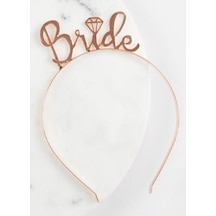 Metal Rose Gold Bride Taç
