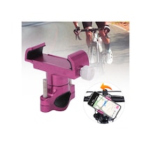 Qingmipy Alüminyum Bisiklet Telefon Tutucu, 360 Derece Döner, Şok Empatiyen, Bisiklet-motorsiklet-elektrikli Araçlar İçin, 6-10cm Telefonlar, Pembe Ph-001 Pembe