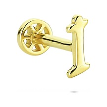Glorria Altın İ Harfi Tragus Piercing