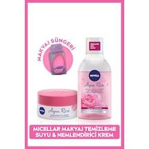 Nivea Aqua Rose Micellar Çift Fazlı Makyaj Temizleme Suyu 400 ML + Nemlendirici Vücut Bakım Kremi 50 ML
