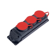 Ne Ad Kauçuk 3x25a Siyah Üçlü Grup Priz Trifaze