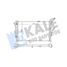 Kale Su Radyatörü Opel Vectra A 1.6ı 2.0ı 16v 1.7d 90-95 Calıbra A 2.0ı 94-97 Mt Ac Nac Brazıng 617x368x26 90443463-90443466 Kale 351955 03096385-1300092-1300107-52455192