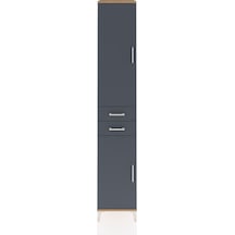 Hyperion Dolap 4 Raflı 2 Çekmeceli Tek Askılı 44x44x243 Çam-antrasit Atlas Çam