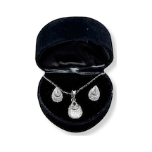 Oya Silver Işıltı Damlası Gümüş Set&takım