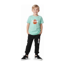 Fyk Kids Erkek Çocuk Mevsimlik Believe Baskılı Alt-üst Takım Mint Yeşil