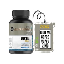 Pro Base 1000 Ml Vg Pg 80-20 3 Mg/ml Bitkisel Gliserin Base E422
