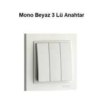 Mono Beyaz 3 Lü Anahtar
