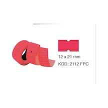 Tanex Fiyat Etiketi 12 x 21 MM Çizgili Neon Pembe 1 Adet