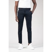 Perpant Slimfit Kemer Tokalı Yazlık Kumaş Pantolon Lacivert