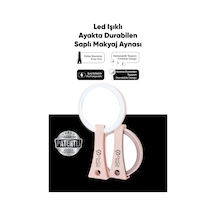 Beauty Pro Led Işıklı Makyaj Aynası - Ayakta Durabilen, Şarj Edilebilir Uzun Ömürlü Kullanım Pembe Pembe