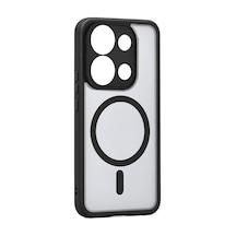 Xiaomi Redmi Note 13 4g Loji Magsafe Kapak - Siyah Evimdeyokyok