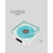 3-1 Kablosuz Bluetooth Hoparlör Gece Lambalı, Saatli, Retro Tasarım -