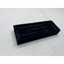 Süet Kumaş Siyah Renk 18 / 7 Cm Rulo Çekmece İçi Yüzük Standı