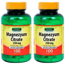 Vitapol Magnezyum Sitrat B6 2X100 Tablet Magnesium Citrate