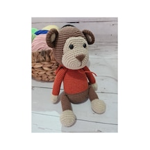 Amigurumi Örgü Oyuncak Maymun Bordo