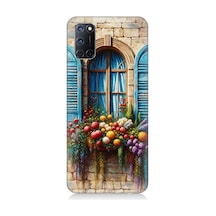 Oppo A92 Uyumlu Pencereden Renkli Hayat Desenli Silikon Kılıf Çok Renkli