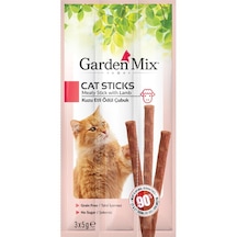 Garden Mix Kuzu Etli Kedi Stick Ödül Maması 3 x 5 G