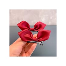 2'li Kırmızı 3 Boyutlu Fiyonk Toka Kırmızı - 789183305 Kırmızı - 789183305 Kırmızı