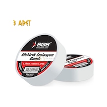 Sgs Elektrik İzolasyon Bandı - Beyaz - 19 Mm X 9 Mt. - 3 Adet