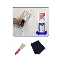 Duvar Tamir Seti 2kg Sıva Alçı 1kg Saten Alçı Spatula Zımpara 150 Ldr-123