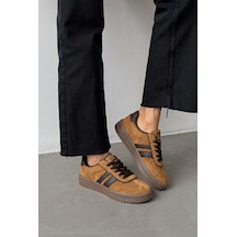 V.S.H Velvet Rota Kadın Camel-siyah Sneaker Spor Ayakkabı - Kadın Günlük Ayakkabı-2524