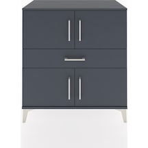 Hyperion Şifonyer 3 Raflı Tek Çekmeceli 4 Kapaklı 88x44x96 An... Antrasit