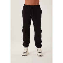 Quhox Erkek 3 İplik Jogger Eşofman Altı Siyah