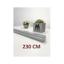 Gri Dekoratif Ray Alüminyum 2 Kanallı Dekoratif Metal Perde Kornişi Gri230cm - 856228823 Gri230cm