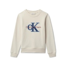 Calvin Klein Festıve Mono Sweatsh Krem Erkek Çocuk Sweatshirt