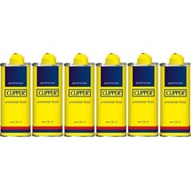 Clipper Benzin Çakmak Benzini 133Ml x 6 Adet + 20 Li Çakmak Taşı