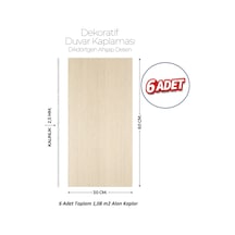 30x60 Cm Kendinden Yapışkanlı Duvar,banyo,tezgah Arası Kaplama Doğal Ahşap Desen Pm008-30-6