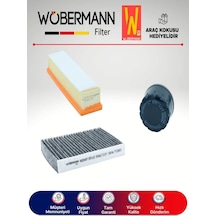 Wöbermann Renault Clio 2 1.5 DCI Filtre Bakım Seti 2001-2013 3'lü Karbonlu