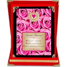 Canım Annem gül desen plaket Anneler günü plaket