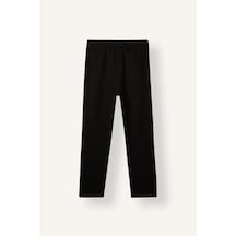 Defacto Regular Fit Beli Bağcıklı Düz Paça Waffle Eşofman Altı F0924ax26wnbk81 Siyah-bk81