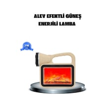 Alev Efektli Solar Lamba Cob Işıklı Taşınabilir Bahçe Kamp Aydınlatma Çok Renkli