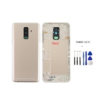 Samsung Galaxy Uyumlu A6 Plus - Sm-a605f Full Kasa Arka Kapak Takım Gold - Tamir Seti