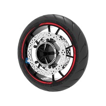 Reflektif Kırmızı 4 Parçalı Keskin Jant Şeridi Sticker Çınar Extreme