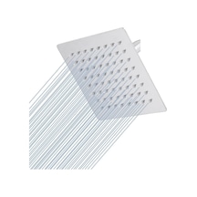 25x25 Cm 304 Paslanmaz Çelik Tepe Duşu Geniş Kare Duş Başlığı, Sabit Tepe Duş Başlığı, Handshower Uyuml