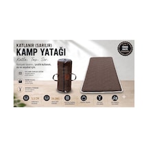 Kahverengi Taşınabilir Katlanır Yatak Karavan Kamp Yatağı Anne Yanı Yer Yatağı 90 X 200 Kahve