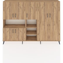 Arges Dolap 13 Raflı 7 Kapaklı 220x30x163 Çam-çam Çam-çam